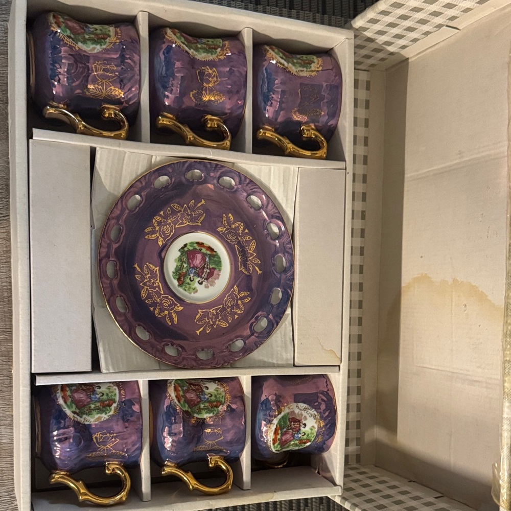 Vintage Russian Tea Set in box